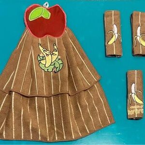 Customize kitchen towels and ref handles sets. $45
